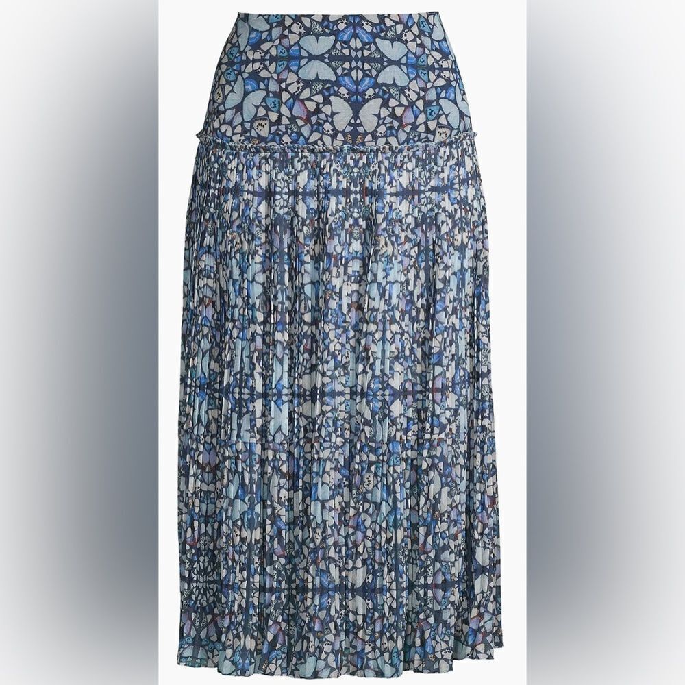 Ted Baker Lailaah Corrugated Pleat Midi Skirt NWT Size 4=US 10